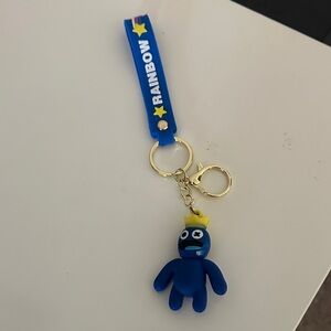 Rainbow Friends Blue and Yellow Keychain Figure